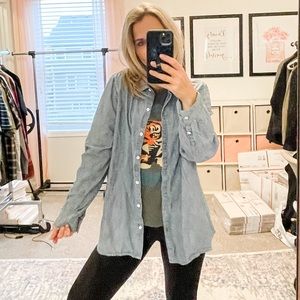 J. Jill Chambray Button Down Shirt